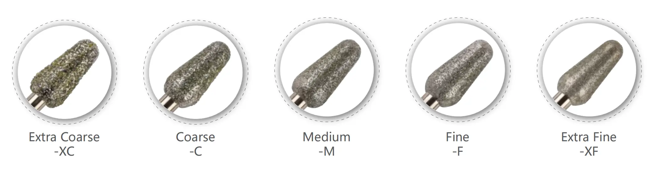 diamond nail drill bit grit and head size options