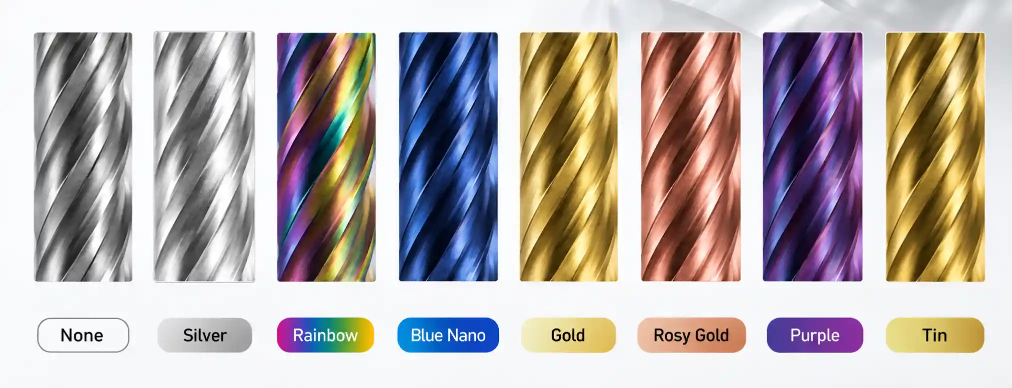 carbide nail drill bit coating and surface finish options