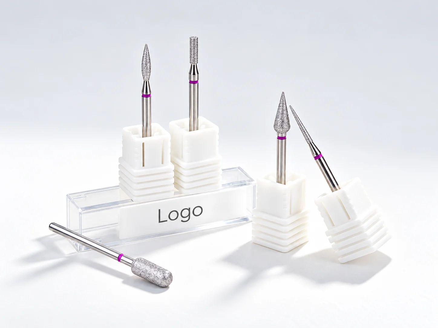 Individual cases or multi-bit sets​ private label nail drill bit example