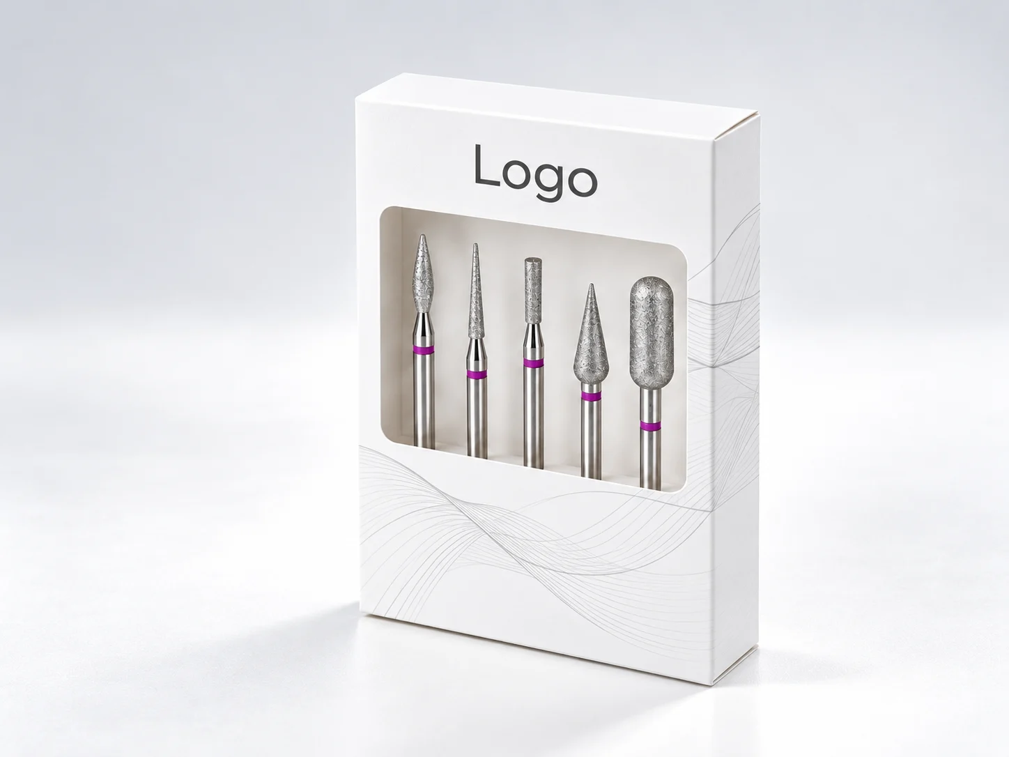 Custom labels private label nail drill bit example